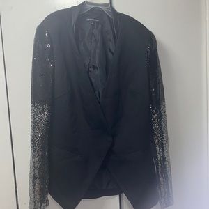 SEQUIN-Sleeve Blazer